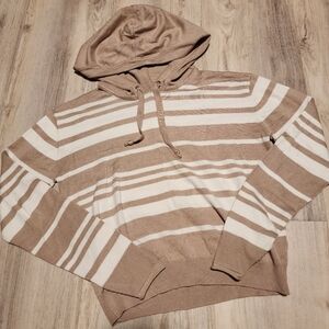 Striped Hooded Top